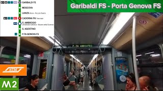 🚇MENEGHINO sulla linea 🟢 M2 da GARIBALDI FS a PORTA GENOVA FS