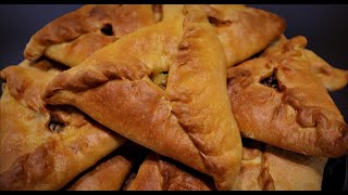 Tatar pies with meat and potatoes