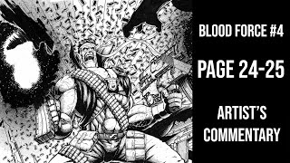 BLOOD FORCE #4, PG 24/25: Double page splash to end the book!