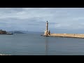 picturesque old town chania crete greece in december