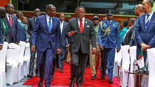 SEE HOW PRESIDENT RUTO ARRIVES AT KICC AND WELCOMING FELLOW HEADS OF STATE