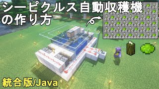 【マイクラ1.21】超簡単に作れる低コスト高効率のシーピクルス自動収穫機の作り方解説！Minecraft Sea Pickle Farm Tutorial【マインクラフト/JE/BE/統合版】