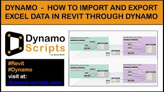 DYNAMO - import and export excel data in Revit through dynamo.