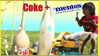 DIET COKE AND MENTOS EXPERIMENT CHALLENGE Easy science experiment for kids
