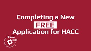 Completing a New FREE Application for HACC, Central Pennsylvania's Community College.