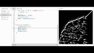 Image Sorting Tutorial 1: Bubble Sort Visualization using P5.js