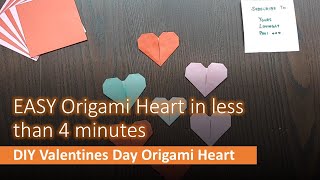 Easy Origami Heart | DIY Valentines Day Gift in less than 4 minutes | 7 Folds  Craft Reels by YLP