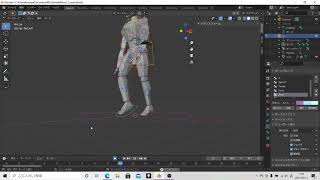 【切り抜き】Blender公式リグで歩きモーションを作る（腰から下まで作った）#Blender #Blender初心者 #歩き #練習