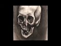 skull charcoal time lapse