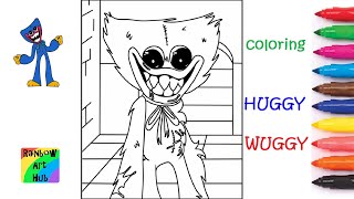 Huggy Wuggy coloring page video - Poppy playtime/mommy long legs coloring pages