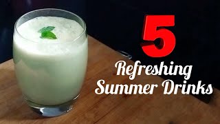 5 Refreshing Summer Drinks to Cool you down | Summer Special Non-Alcoholic Drink Recipes