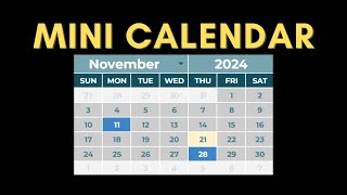 📅 How to Create a Dynamic Mini Calendar in Google Sheets