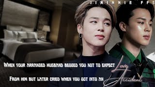 When he begged you not to expect love from him but cried when you got into an accident || Jimin ff