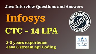17. Infosys Java Interview | Java8, Stream APIs coding Question Answers