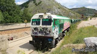 Adif 319-243-2, Cargando balasto en Ciñera (León)_278.