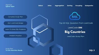 LeetCode 595 | Big Countries | LeetCode TOP 50 SQL Problems | SQL Study Plan