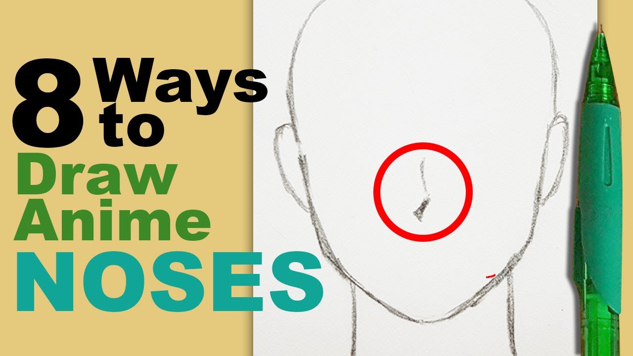 How To Draw 8 Different Noses - Anime Manga Style - YouTube