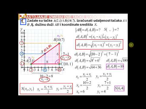 SEDMI 040 Rastojanje Između Dve Tačke U Koordinatnom Sistemu - YouTube