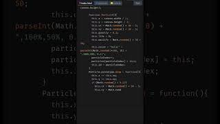 Create Particle System with HTML Canvas | HTML5 Canvas Tutorial #shorts #coding #JavaScript