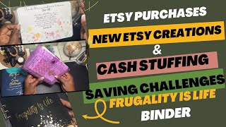 Cash Stuffing My Favourite Binders | Frugality Is Life $100 | New Saving Challenges | Etsy Purchases