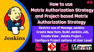 Enable project-based Authorization |Restrict Manage Jenkins,Delete/Configure job option @ user level