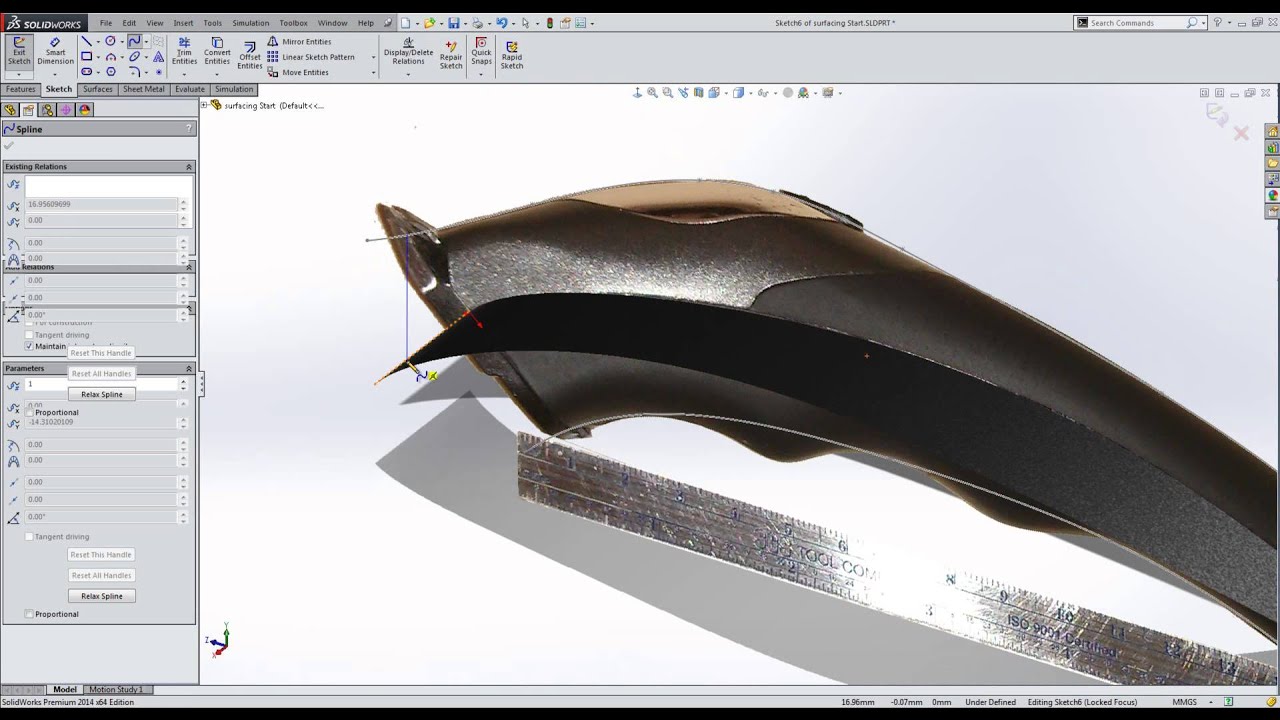 Solidworks 2014 Surface Modelling Youtube