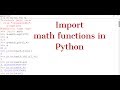 #22 Python Tutorial for Beginners | Import Math Functions in Python