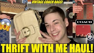 MASSIVE Thrifted Coach Bag Haul! Vintage And Y2K Thrift With Me Haul!