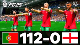 FIFA 25 - MESSI, RONALDO, MBAPPE, NEYMAR, ALL STARS | PORTUGAL 112 - 0 ENGLAND