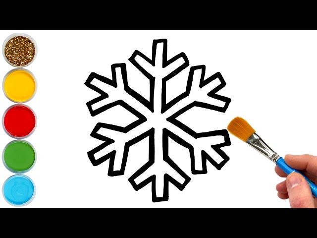Snowflake Picture Drawing Painting Coloring For Kids Toddlers