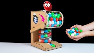 How to make Gumball Candy Dispenser Machine from Cardboard