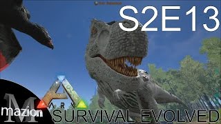 ARK: Survival Evolved - Taming an albino TRex! S2E13 Gameplay