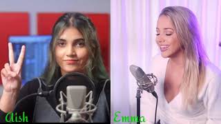 Raatan lambiyan song   battel by Aish vs Emma   Female version Hindi vs English   aish vs Emma song