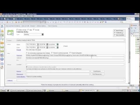 Lotusnotes Training: How To Create Meeting Invite Lotusnotes Training: How To Create Meeting Invite