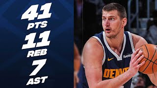 Nikola Jokic Is In PLAYOFF-MODE! Drops 41-PT Double-Double vs Timberwolves! 🔥| April 10, 2024