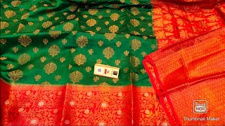 Handloom Banarasi Pure Chiniya Silk Sarees With Antique Zari