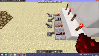 Minecraft Redstone 4 bit decoder