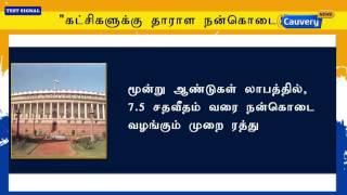 கார்ப்பரேட் நிறுவனங்கள் கட்சிகளுக்கு தாராளமாக  நன்கொடை வழங்கலாம்