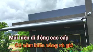 Mái hiên bạt cuốn che nắng mưa tự động | Trinh AGS