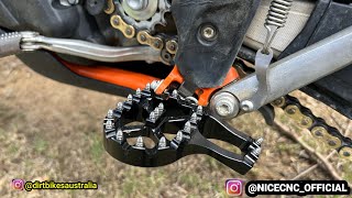 KTM 300 Foot Pegs Upgrade For Enduro Riding - NICECNC