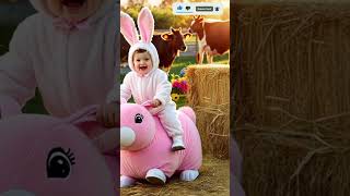 Adorable Cute Baby 🥰|| Baby on Rooster 🐓 #shorts #viralvideo #ai #cutebaby #baby #youtubeshorts