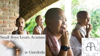 Small Boys Learn Acaman at Gurukula