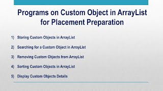 ArrayList Exercise for Placement Preparation