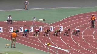 第61回中部実業団対抗陸上競技大会　男子30歳以上100m　予選第2組　2017/5/14