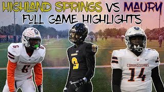 Highland Springs vs Maury Full Game Highlights