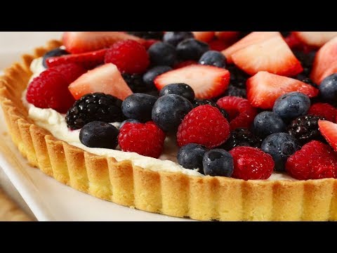 Easy Fruit Tart Recipe Demonstration - Joyofbaking.com Easy Fruit Tart Recipe Demonstration - Joyofbaking.com