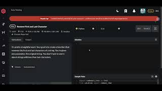 Codewars | Remove First and Last Character | Python 8 kyu