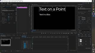 Two types of Text Boxes, scaling and word wrap in Adobe Premier Pro