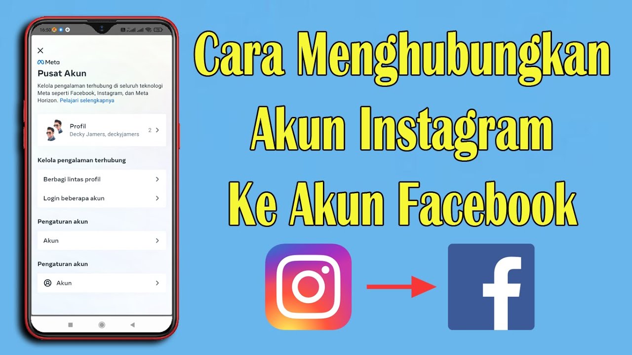 Cara Menghubungkan Akun Instagram Ke Akun Facebook - YouTube