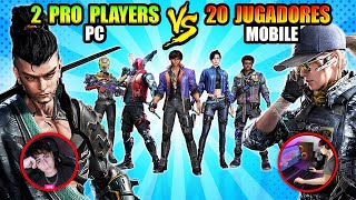 2 PRO PLAYERS DE PC VS 20 JUGADORES LEYENDA DE MOBILE EN BLOOD STRIKE! ALARAKO Y JAGUAR VS 20 MOBILE